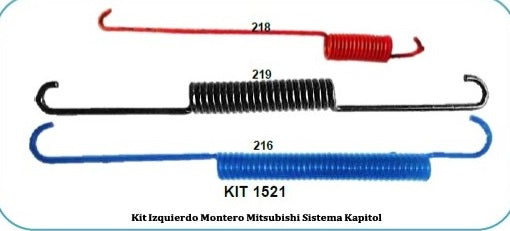 RESORTES FRENO MITSUBISHI MONTERO - SISTEMA KAPITOL L
