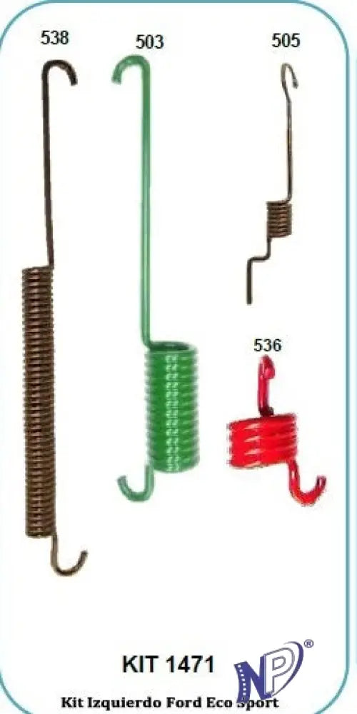KIT RESORTES FRENO FORD ECOSPORT IZQ - RESORTES