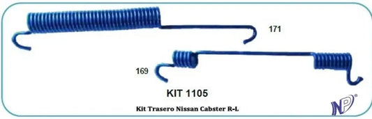 KIT RESORTES FRENO NISSAN CASBTAR KIT TRASERO L Y R - RESORTES