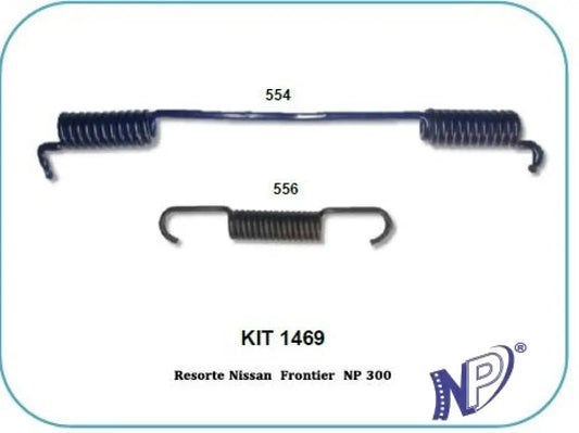 KIT RESORTES FRENO NISSAN FRONTIER NP300 15… 4X2- 4X4 PF. 1700 - RESORTES
