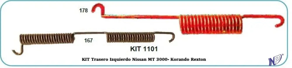 KIT RESORTES FRENO NISSAN MT 3000/KORANDO/ REXTON R - RESORTES
