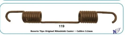 RESORTES FRENO MITSUBISHI CANTER DELANTEROS Y TRASEROS L - R - RESORTES